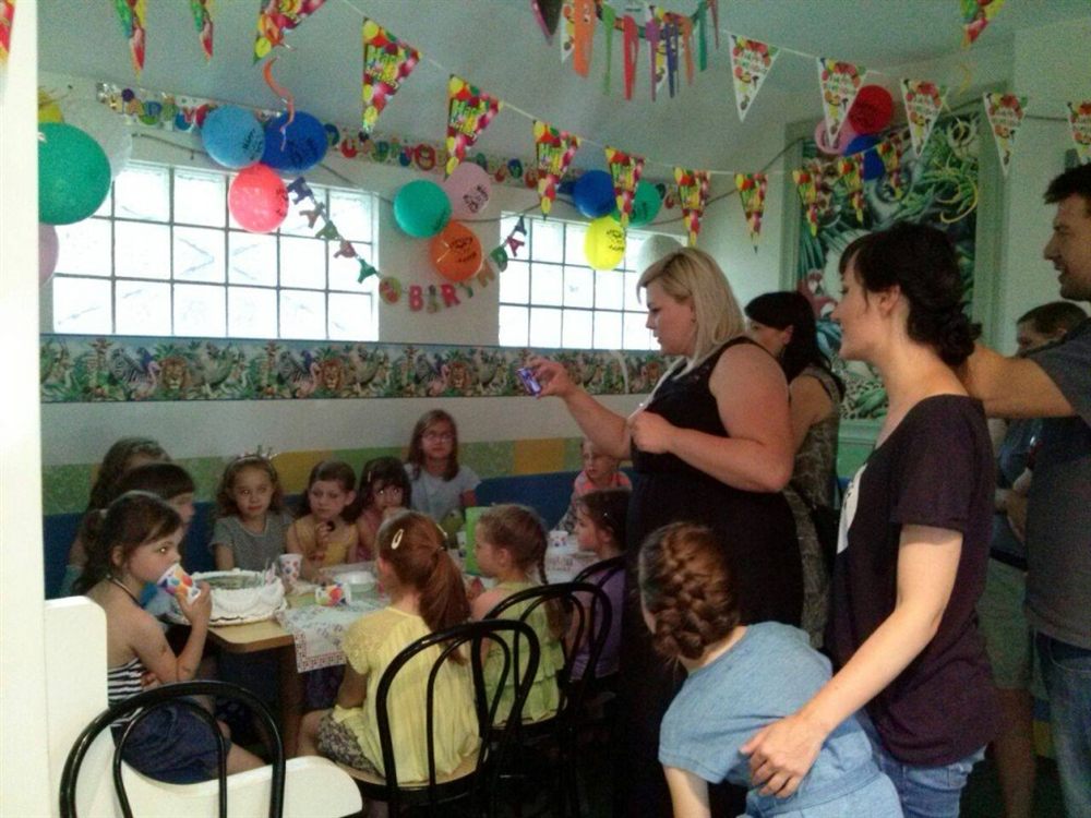 A children's birthday party set up in Malibu's soft play room
